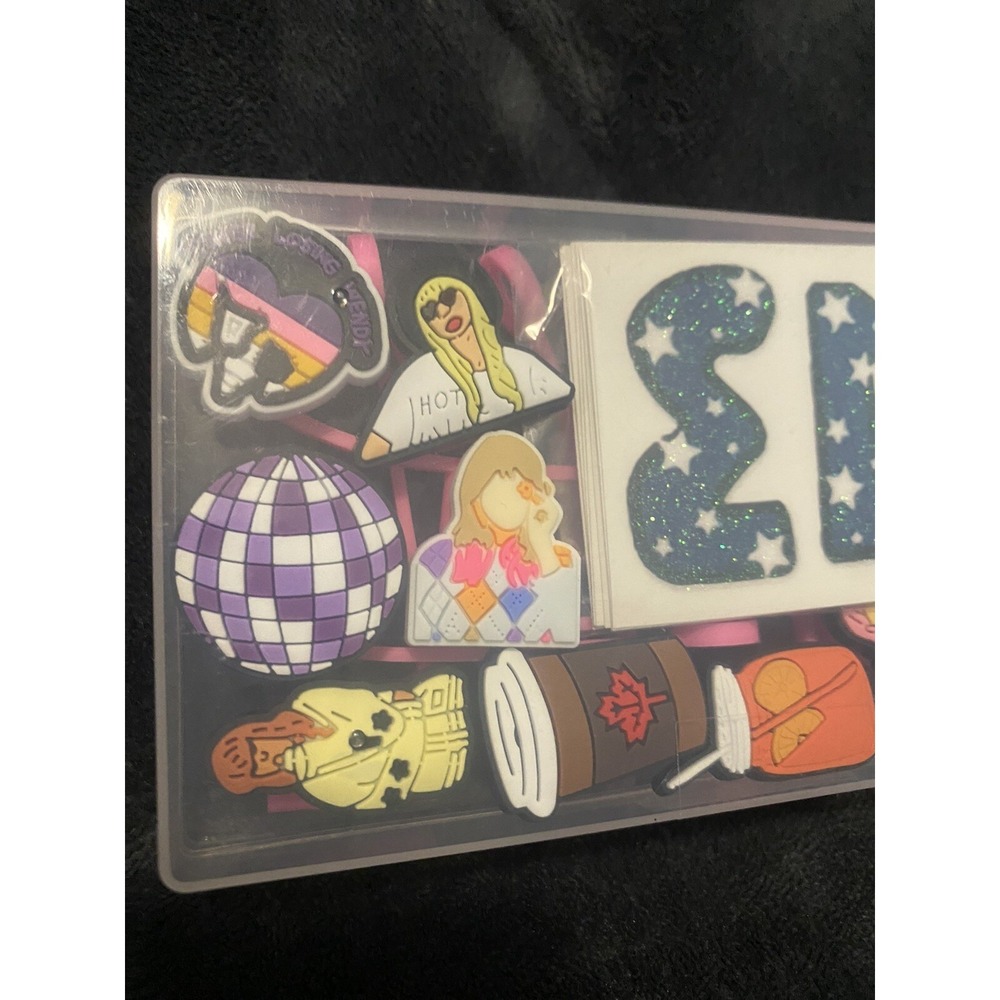 Taylor Swift Era BUNDLE Makeup Bag & Straw Covers Set Of 10 Plus Tattoos! NEW - Picture 3 of 9